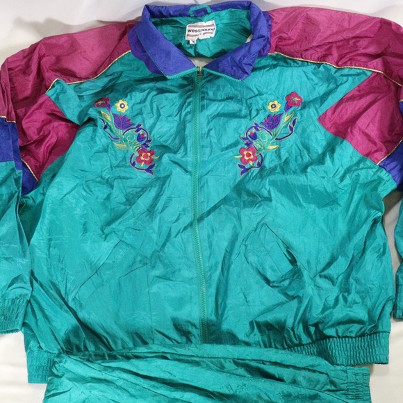 Vintage WESTBOUND II Floral Color Block Tracksuit - Picture 3 of 8